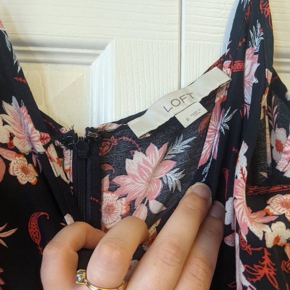 LOFT nwot Floral Paisley Strappy Maxi Dress - Picture 6 of 6
